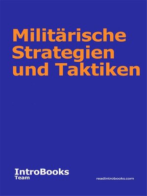 Militärische Strategien und Taktiken - ebook